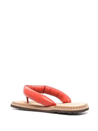 Shop Sofie D'hoore Leather Open-toe Sandals In Rot