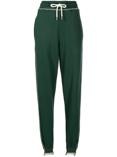 Shop Jw Anderson Tapered-leg Track Pants In Grün