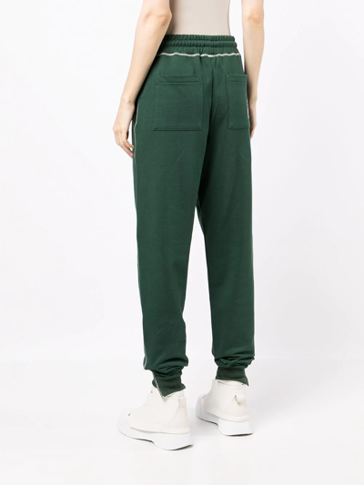 Shop Jw Anderson Tapered-leg Track Pants In Grün