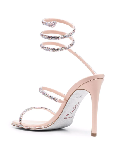 Shop René Caovilla Cleo 105mm Sandals In Rosa