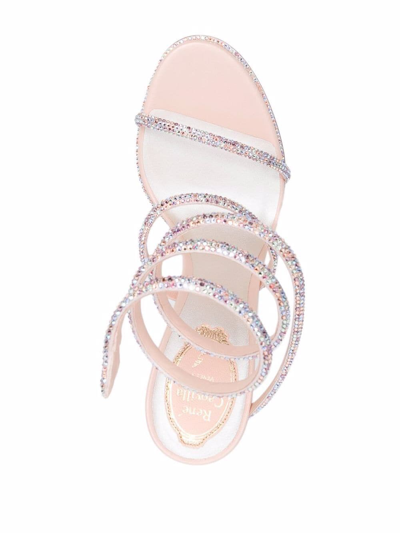 Shop René Caovilla Cleo 105mm Sandals In Rosa