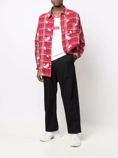 Shop 424 Pasley Check Shirt In Rot