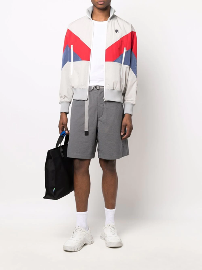 Kenzo Belted-waist Bermuda Shorts In Grau