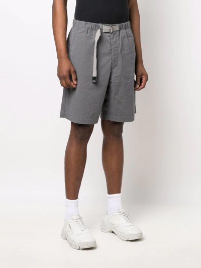 Kenzo Belted-waist Bermuda Shorts In Grau