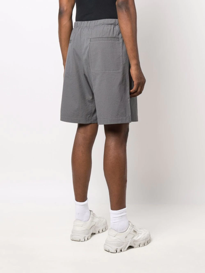 Kenzo Belted-waist Bermuda Shorts In Grau