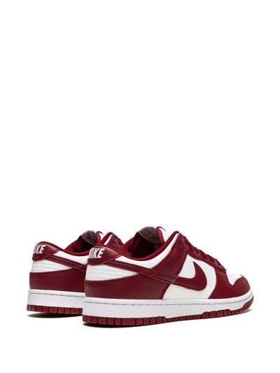 Nike Dunk Low "team Red" Sneakers In White