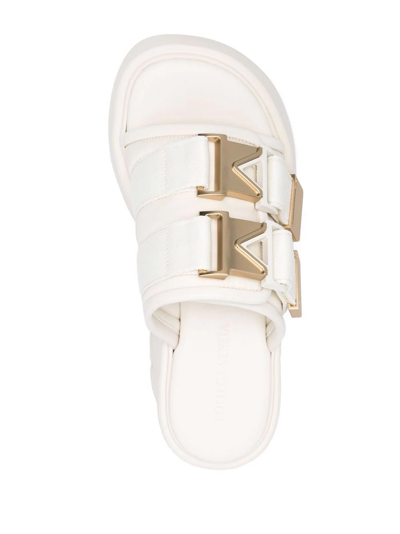 Shop Bottega Veneta Flash Chunky Sandals In White