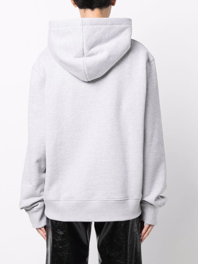 Shop Amiri Logo-print Hoodie In Grau