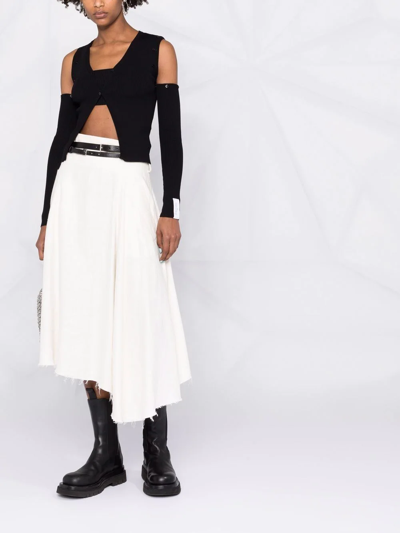 Rokh Black Viscose Cardigan & Tank Top Set In Schwarz