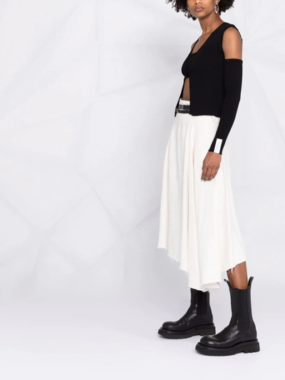 Rokh Black Viscose Cardigan & Tank Top Set In Schwarz