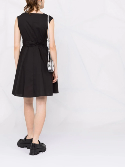 Shop Woolrich Waist-tie A-line Dress In Schwarz