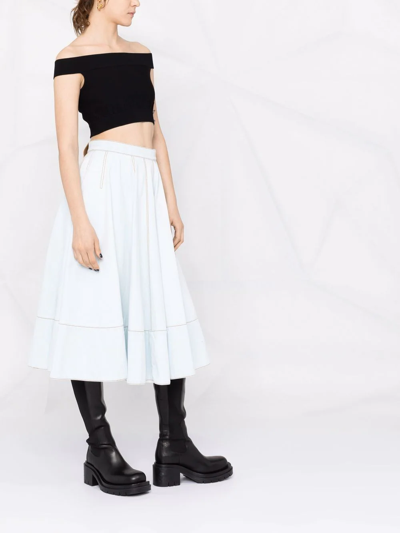 Alexander Mcqueen Woman Black Off Shoulder Crop Top In Schwarz