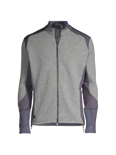 Shop Greyson Men's Sequoia Zip-up Jacket In Light Grey