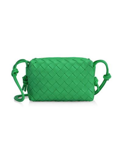 Shop Bottega Veneta Women's Mini Loop Intrecciato Bag In Parakeet
