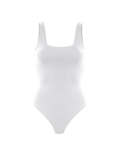Shop Good American Women's Modern Tank Scuba Bodysuit In White