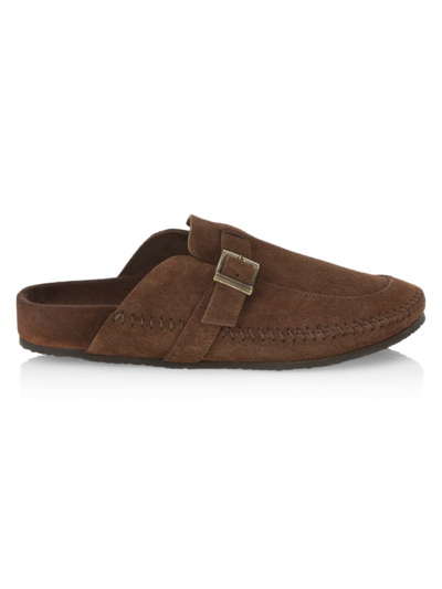Shop Re/done Women's 70s Moc Suede Slides In Cuoio Suede