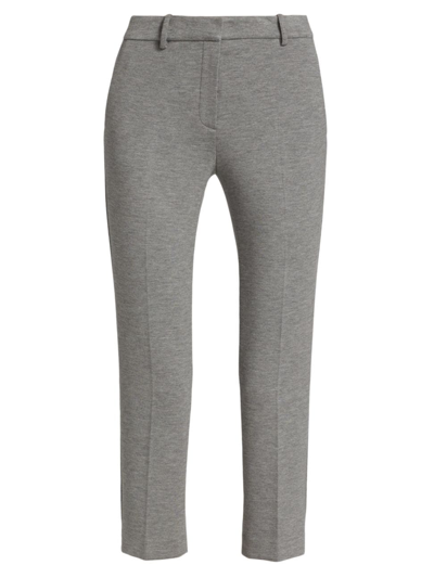 Shop Theory Women's Treeca Slim-fit Pants In Grey Melange