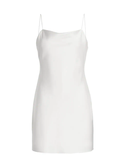 Shop Alice And Olivia Women's Harmony Mini Slipdress In Off White