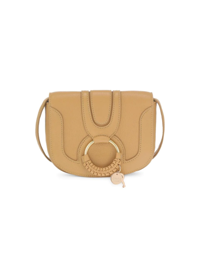 Shop See By Chloé Women's Mini Hana Leather Saddle Bag In Biscotti Brown