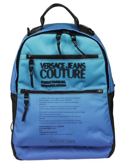 Shop Versace Jeans Couture Backpack In Tiffany
