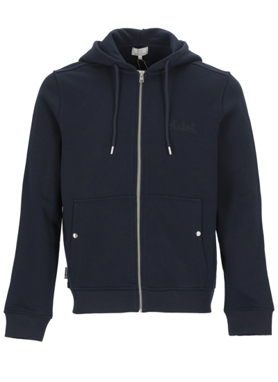 Shop Woolrich Luxury Hooded Sweatshirt In Melton Blue