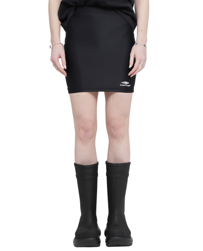 Shop Balenciaga Black Tracksuit Skirt