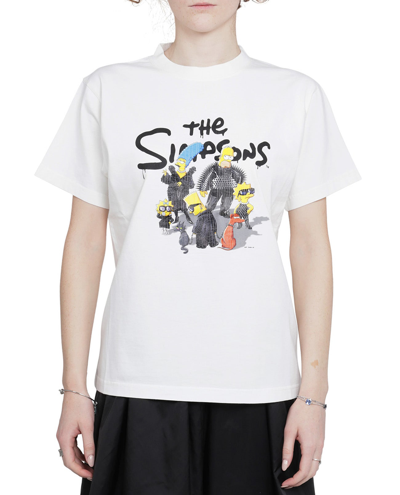 Shop Balenciaga White The Simpsons T-shirt