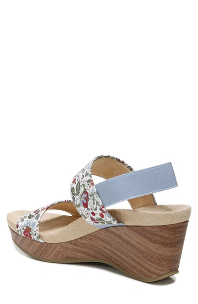 Shop Lifestride Shoes Delta Wedge Sandal In Red Multi Fabric