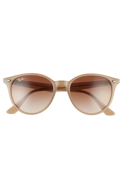 Ray Ban Ray-ban Women's Round Sunglasses, 53mm In Opal Beige/ Brown Gradient