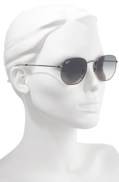 Ray Ban Ray-ban Mens Black Rb3548n Hexagonal Sunglasses In Gunmetal/ Grey Gradient