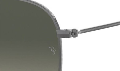 Shop Ray Ban 51mm Geometric Sunglasses In Gunmetal/ Grey Gradient