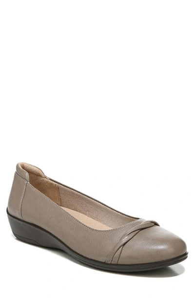 Shop Lifestride Shoes Lifestride Impact Wedge Flat In Taupe