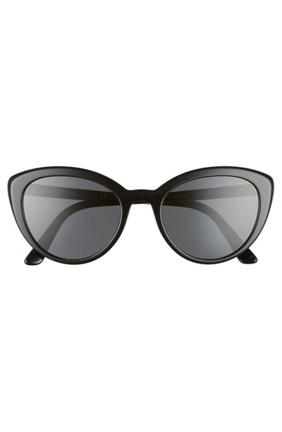 Shop Prada 54mm Cat Eye Sunglasses In Black/ Black Solid