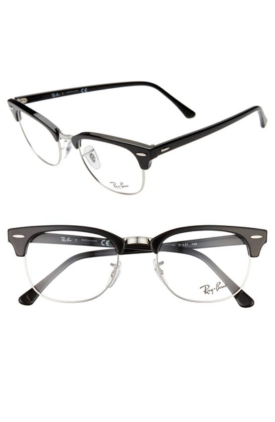 Shop Ray Ban 51mm Optical Glasses In Shiny Black