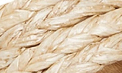 Andre Assous Nolita Raffia Womens Espadrille Slip On Wedge Sandals In Beige Fabric