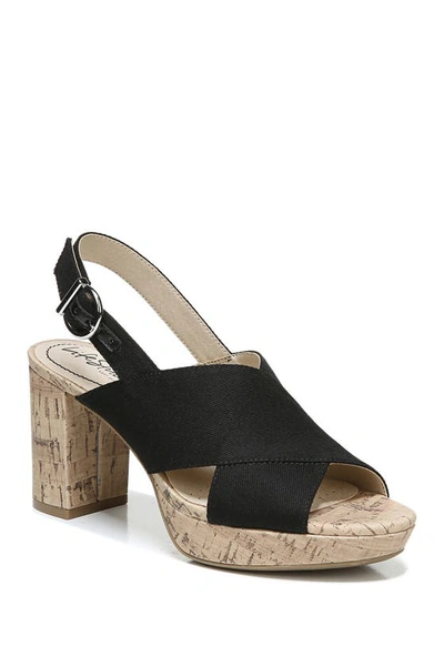 Shop Lifestride Shoes Lara Slingback Sandal In Black