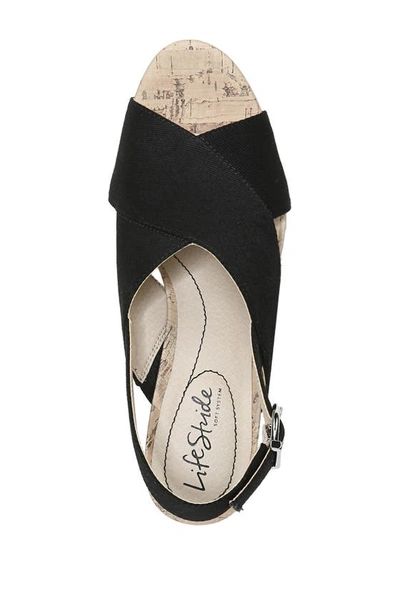 Shop Lifestride Shoes Lara Slingback Sandal In Black