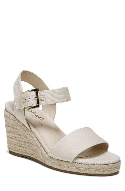 Shop Lifestride Shoes Shoes Tango Wedge Sandal In Almond Milk Fabric