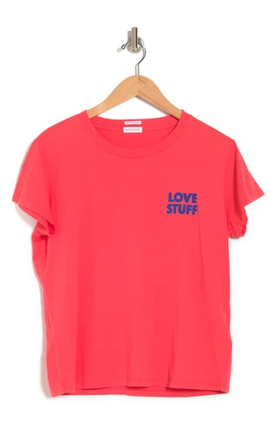 Shop Mother The Boxy Goodie Goodie Supima® Cotton Tee In Paradise Pink