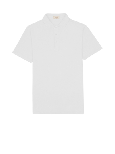 Shop Altea Cotton Polo Shirt In Bianco