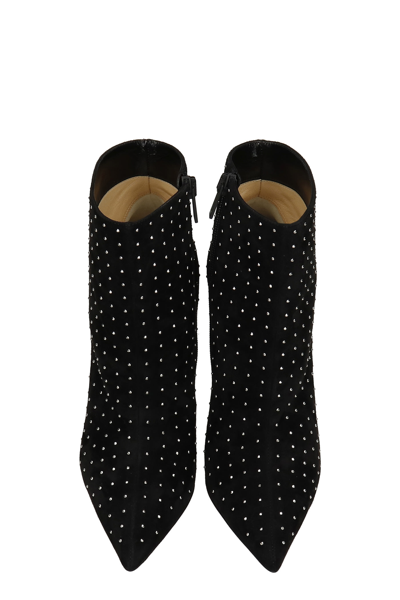 CHRISTIAN LOUBOUTIN SO KATE BOOTY HIGH HEELS ANKLE BOOTS IN BLACK SUEDE 