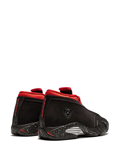 Jordan Air  14 Low "red Lipstick" Sneakers In Schwarz