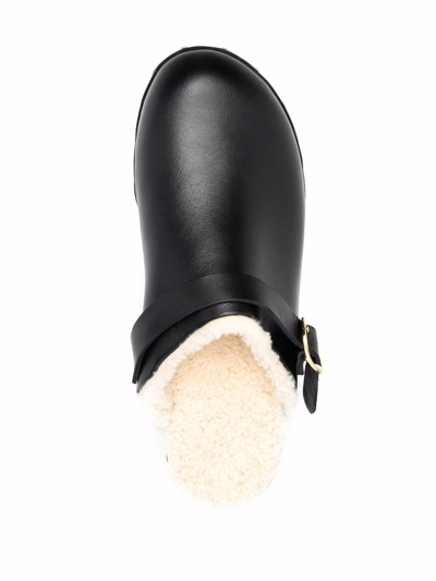 Ancient Greek Sandals Closed Leather Clogs In Black