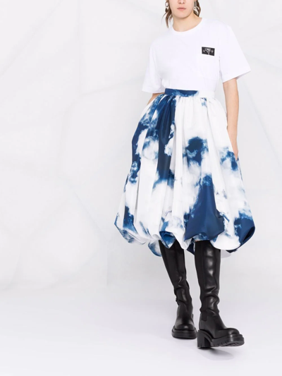 Plan C Pili & Bianca Patch Jersey T-shirt In Weiss