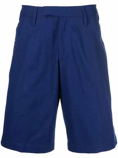 Shop Neil Barrett Mid-rise Bermuda Shorts In Blau