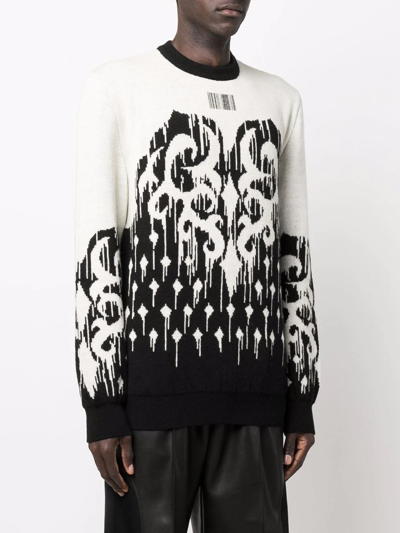 Shop Vtmnts Drip-print Jumper In Black