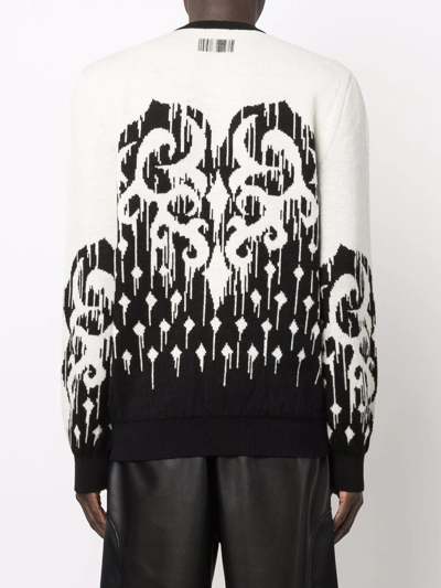 Shop Vtmnts Drip-print Jumper In Black