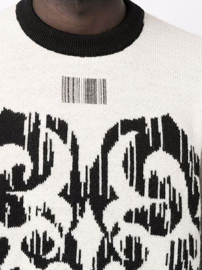 Shop Vtmnts Drip-print Jumper In Black