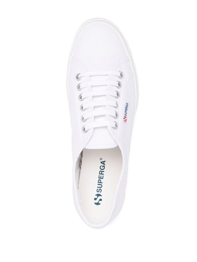 Shop Superga Logo-tag Low Top Sneakers In Weiss