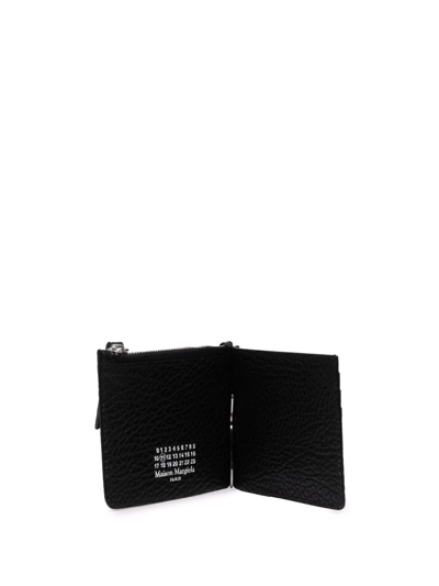 Shop Maison Margiela Four-stitch Leather Wallet In Schwarz